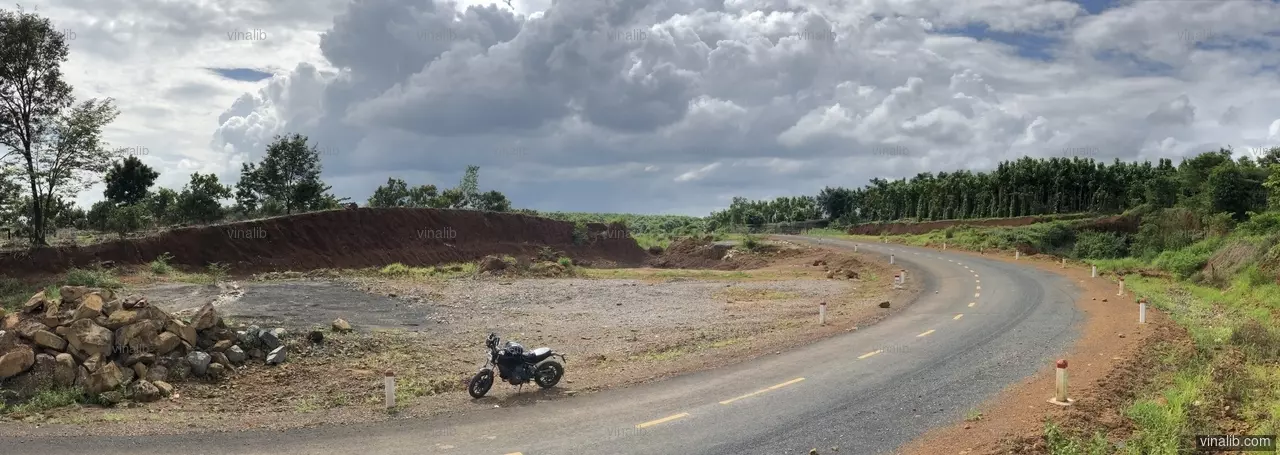 A Ducati Scrambler on the highlands, Gia Lai province - Vinalib Stock Pictures