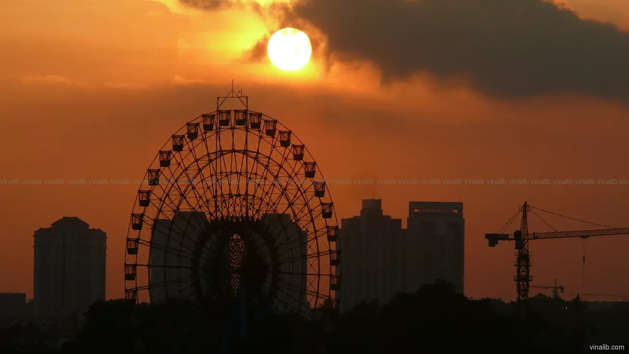 Sunset, Hanoi West Lake - Vinalib Stock Pictures