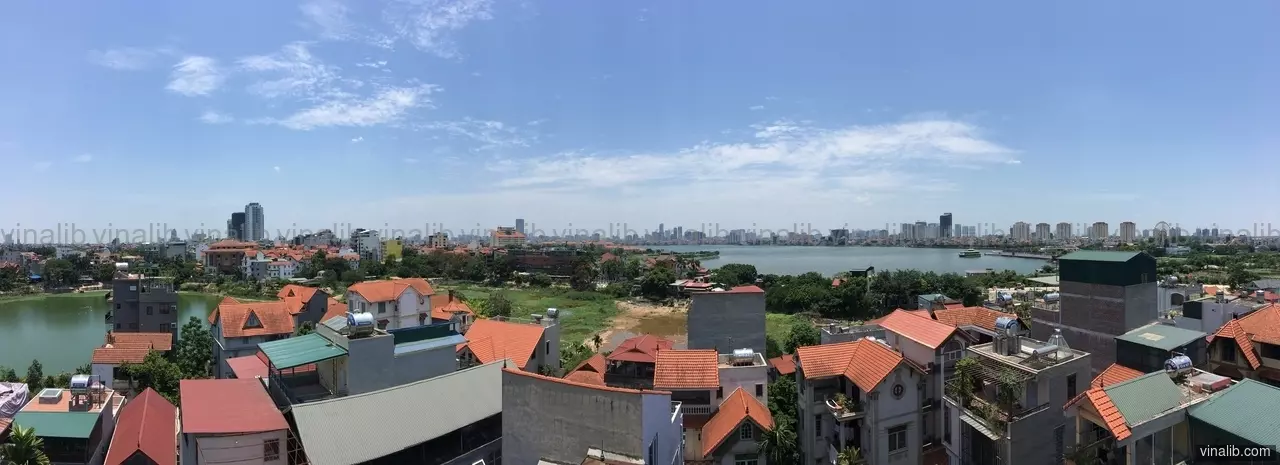 Hanoi Skyline on a clear day, 2017 (panorama) - Vinalib Stock Pictures