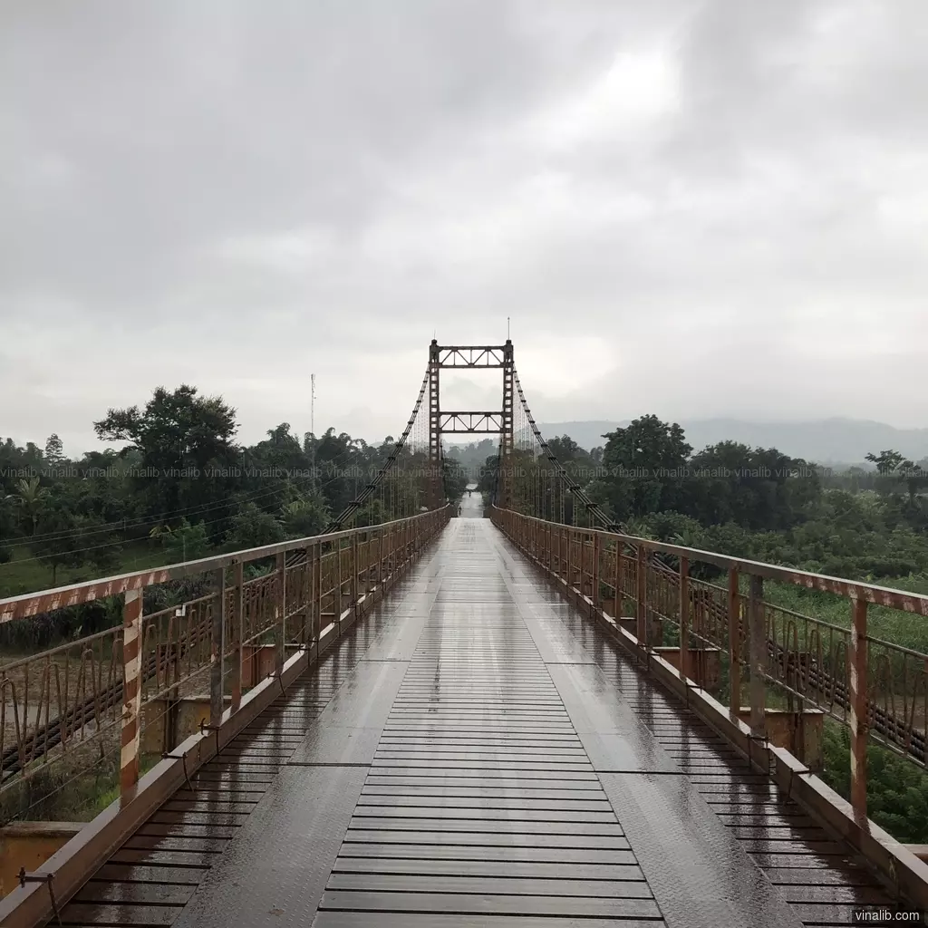 Bridge to Kon Klor, Kon Tum city - Vinalib Stock Pictures